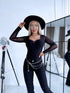 "HOT CHERRIES” HS9907" mesh top - BLACK